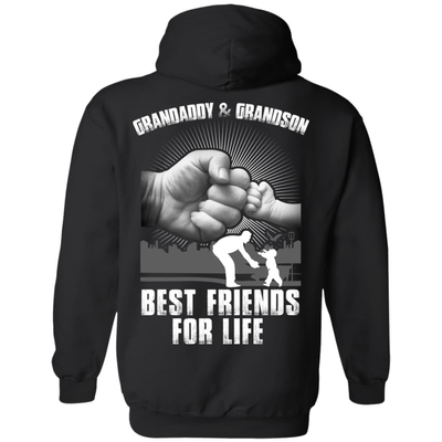 Grandaddy And Grandson Best Friends For Life-T-Shirt & Hoodie-Pullover Hoodie-Black