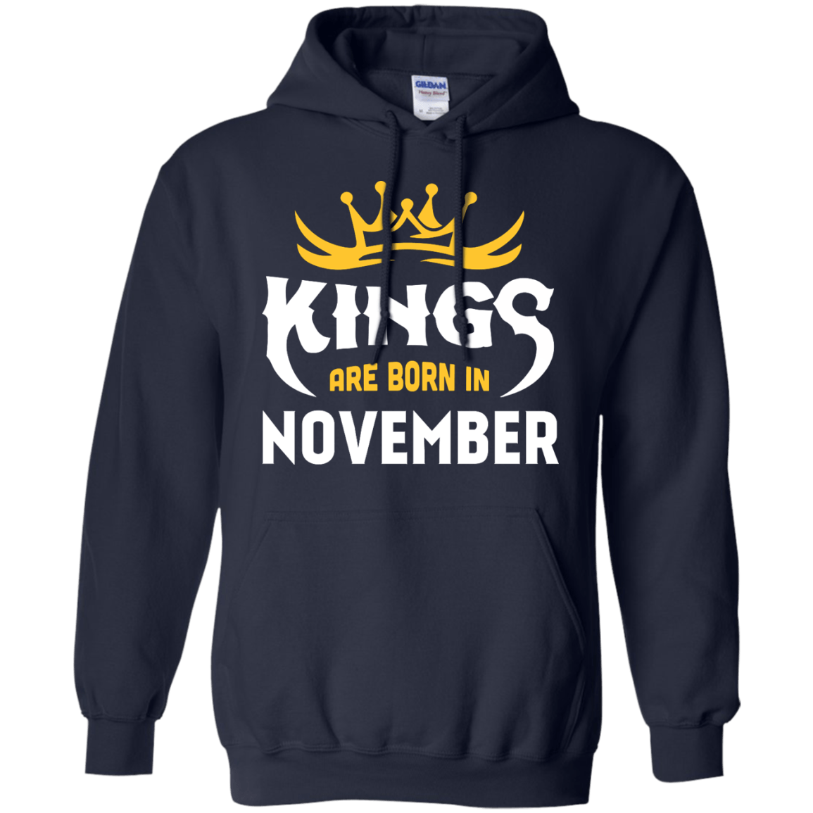 Kings Are Born In November-T-Shirt & Hoodie-Pullover Hoodie-Navy