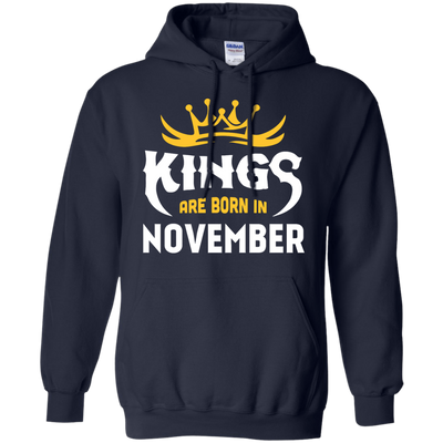 Kings Are Born In November-T-Shirt & Hoodie-Pullover Hoodie-Navy