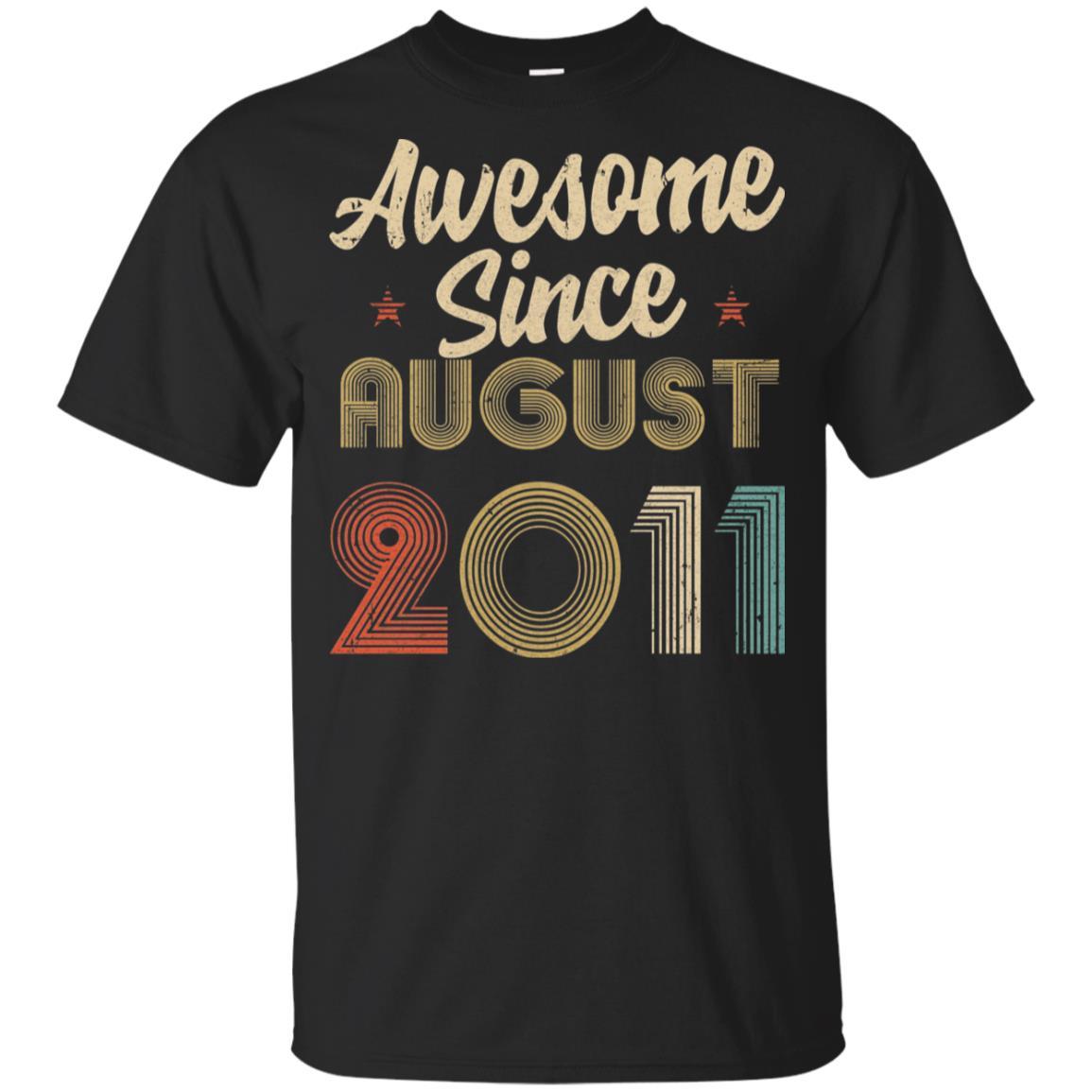 Awesome Since August 2011 Vintage 11th Birthday Gifts Youth