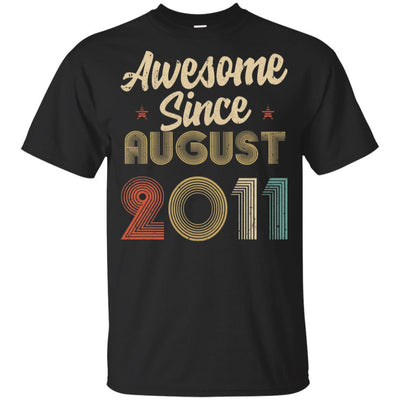Awesome Since August 2011 Vintage 10th Birthday Gifts Youth-Youth Shirt-Youth T-Shirt-Black