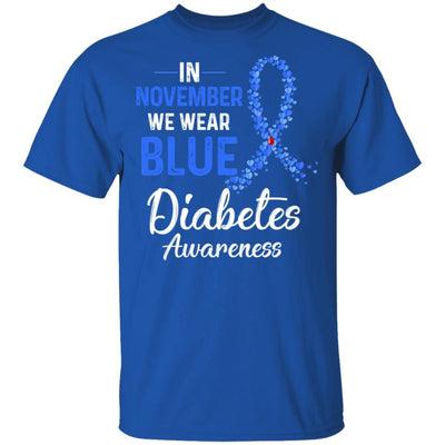 In November We Wear Blue Diabetes Awareness-T-Shirt & Hoodie-Classic T-Shirt-Royal