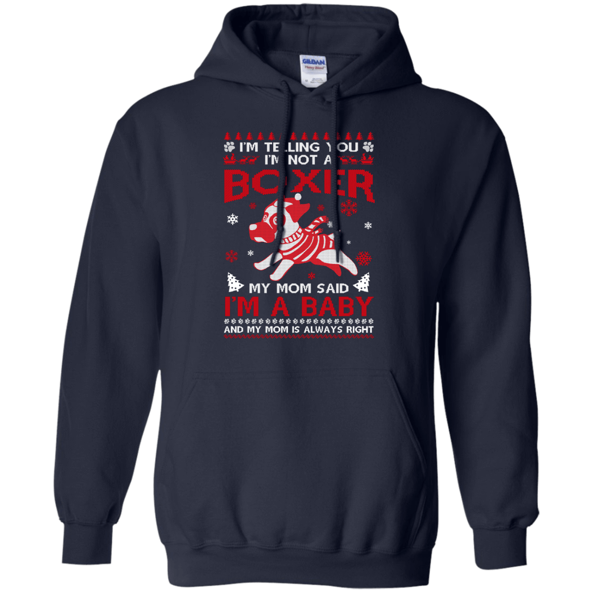 I'm Telling You I'm Not A Boxer-T-Shirt & Hoodie-Pullover Hoodie-Navy