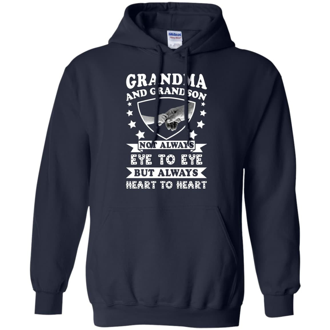 Grandma And Grandson Not Always Eye To Eye-T-Shirt & Hoodie-Pullover Hoodie-Navy