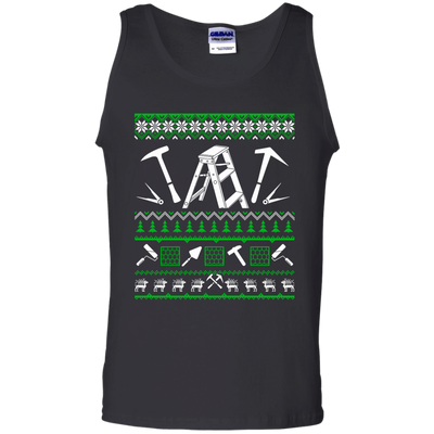 Roofer Christmas Sweater-T-Shirt & Hoodie-Unisex Tank-Black
