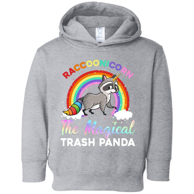Racoonicorn Raccoon Unicorn Trash Panda For Kid Girls Youth-Youth Shirt-Toddler Fleece Hoodie-Heather Grey