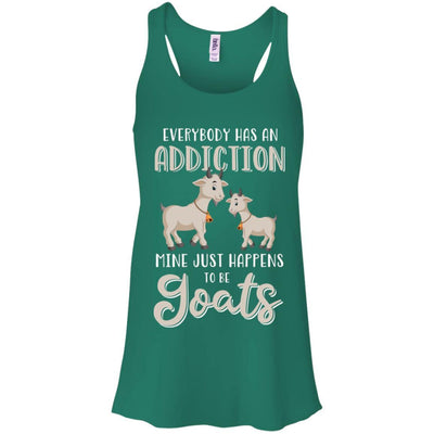 Everybody Has An Addiction Mine Just Happens To Be Goats-T-Shirt & Tank Top-Women's Flowy Racerback Tank-Kelly Green