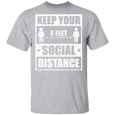 Social Distancing Keep Your Social Distance Cute-T-Shirt & Hoodie-Classic T-Shirt-Sport Grey