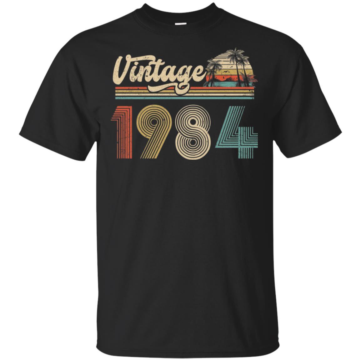 37th Birthday Gift Vintage 1984 Classic-T-Shirt & Hoodie-Classic T-Shirt-Black