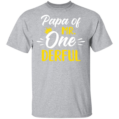 Papa Of Mr Onederful 1st Birthday Party Costumes Gifts-T-Shirt & Hoodie-Classic T-Shirt-Sport Grey