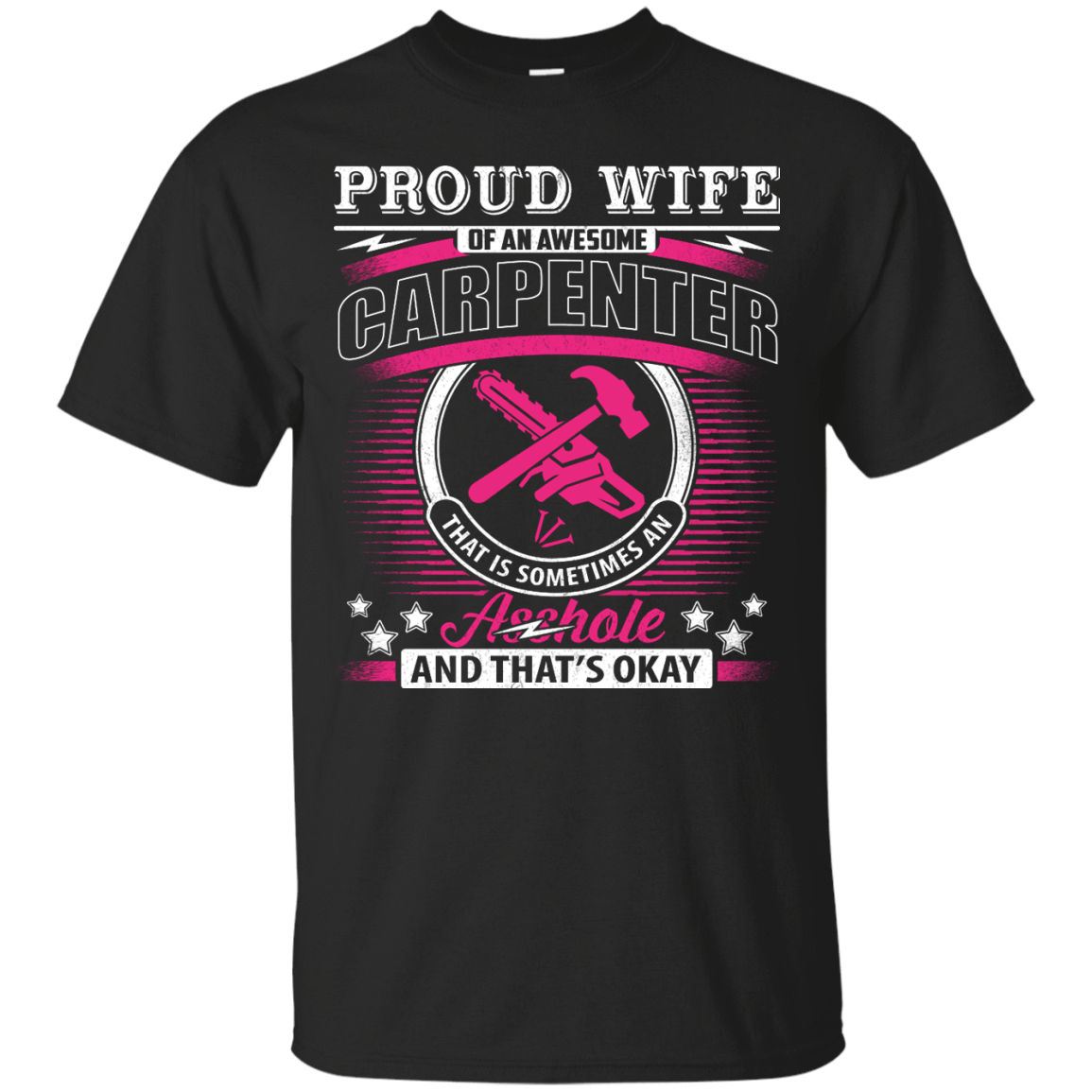 Proud Wife Of An Awesome Carpenter-T-Shirt & Hoodie-Classic T-Shirt-Black