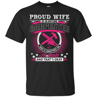 Proud Wife Of An Awesome Carpenter-T-Shirt & Hoodie-Classic T-Shirt-Black