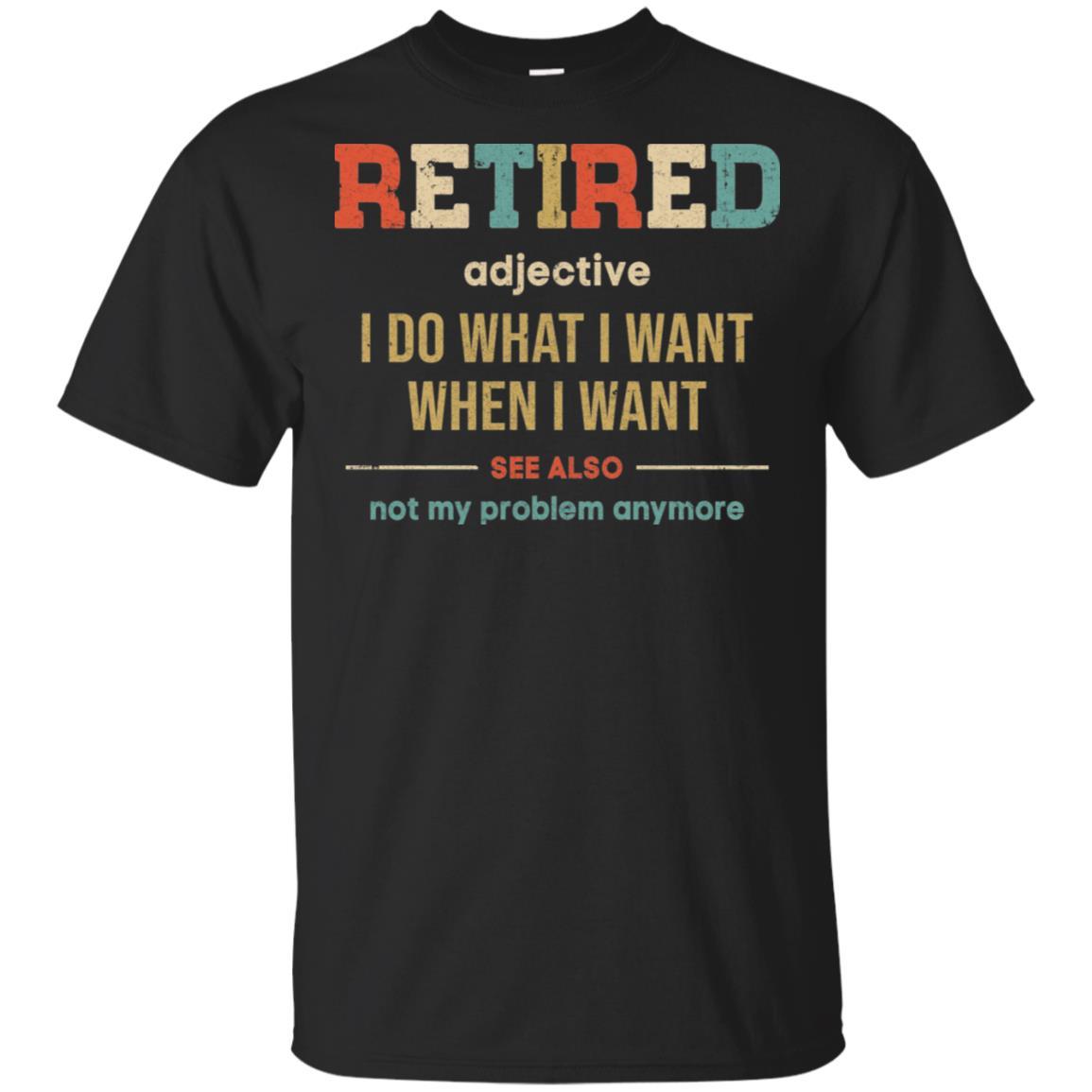 Vintage Retired Definition Funny Retirement Gift-T-Shirt & Hoodie-Classic T-Shirt-Black