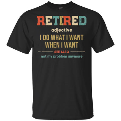 Vintage Retired Definition Funny Retirement Gift-T-Shirt & Hoodie-Classic T-Shirt-Black