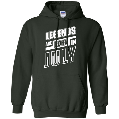 Legends are born in JULY-T-Shirt & Hoodie-Pullover Hoodie-Forest Green