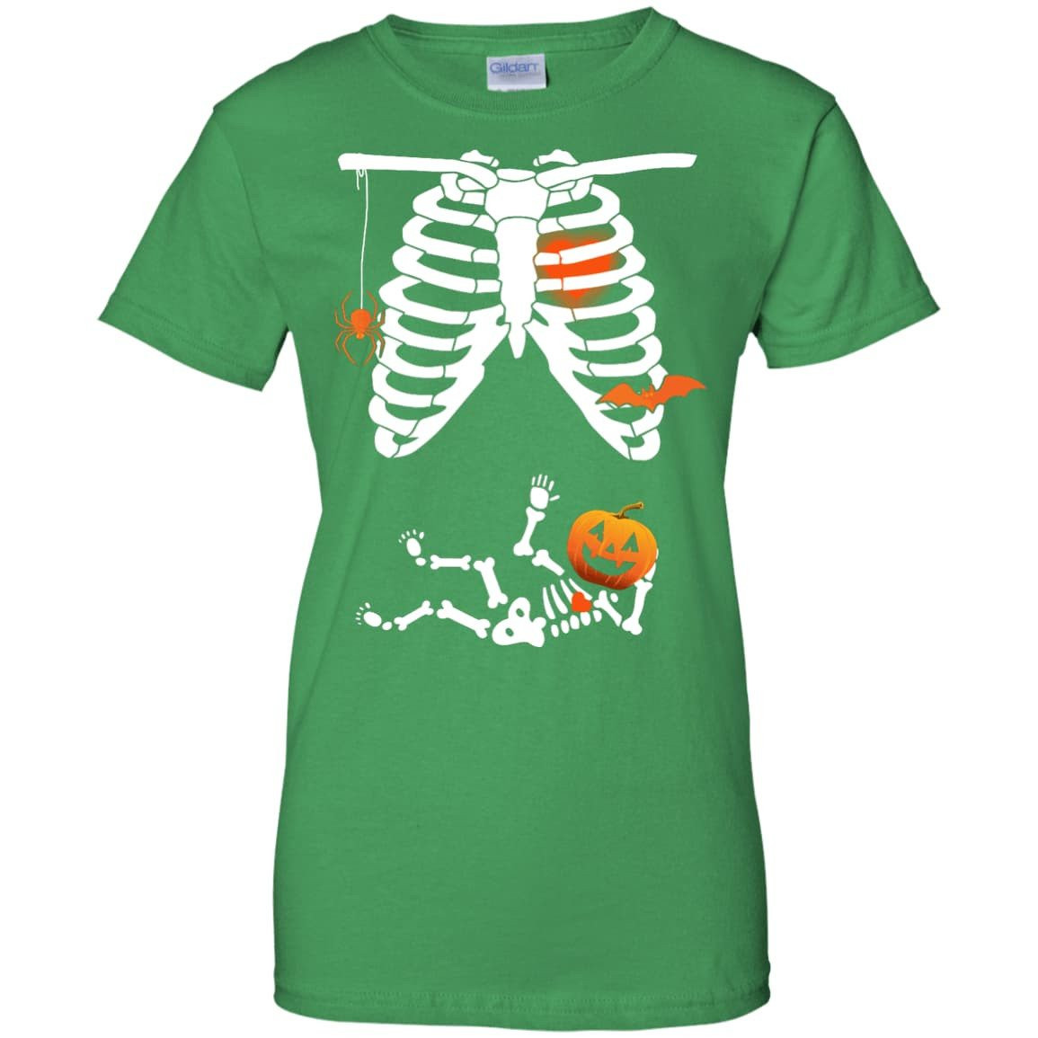 Halloween Baby Skeleton Maternity-T-Shirt & Hoodie-Women's T-Shirt-Irish Green