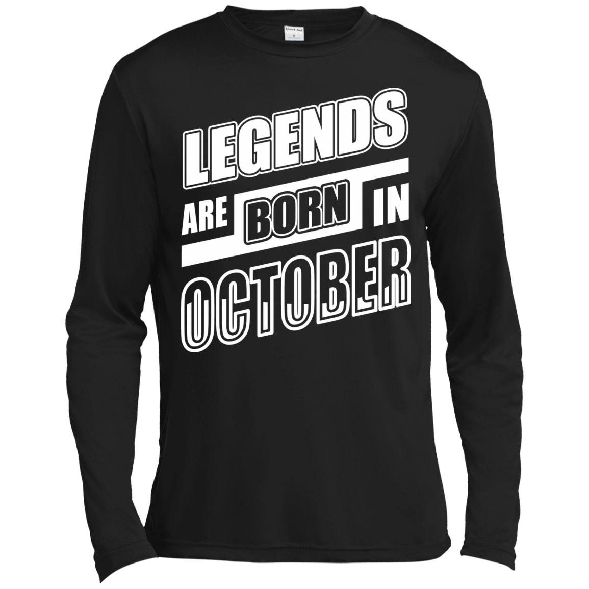Legends are born in OCTOBER-T-Shirt & Hoodie-Long Sleeve T-Shirt-Black