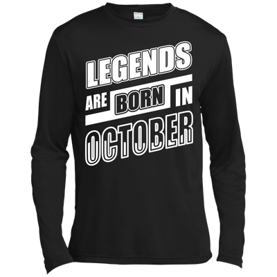 Legends are born in OCTOBER-T-Shirt & Hoodie-Long Sleeve T-Shirt-Black