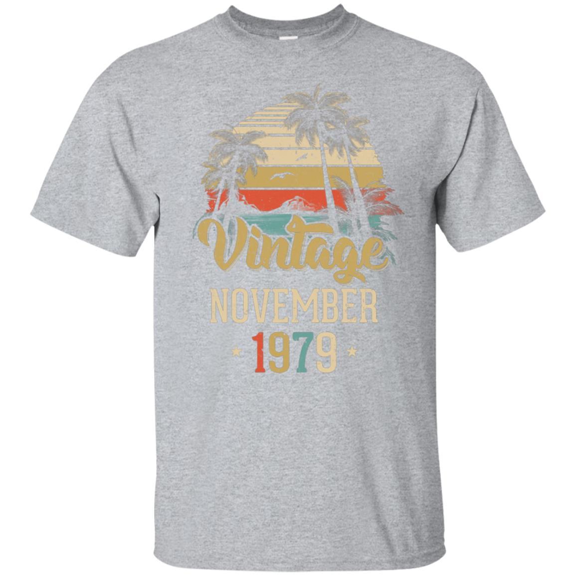 Retro Classic Vintage November 1979 42th Birthday Gift-T-Shirt & Hoodie-Classic T-Shirt-Sport Grey