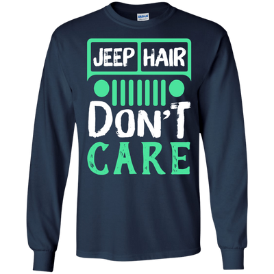 Jeep Hair Don't Care-T-Shirt & Hoodie-Long Sleeve T-Shirt-Navy