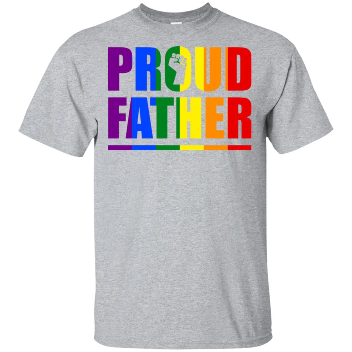 Proud Father Gay Pride Month LGBT-T-Shirt & Hoodie-Classic T-Shirt-Sport Grey