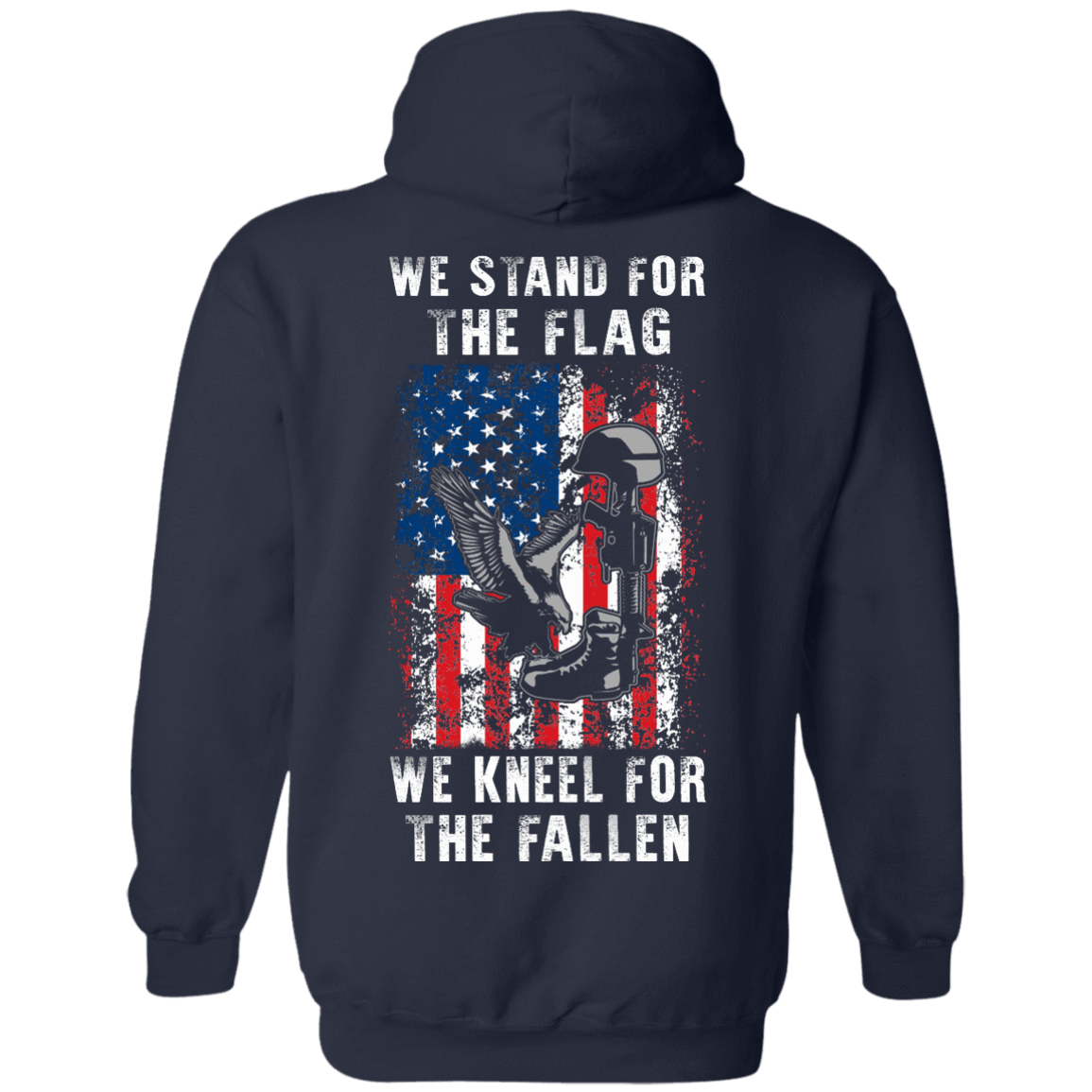 We Stand For The Flag-T-Shirt & Hoodie-Pullover Hoodie-Navy