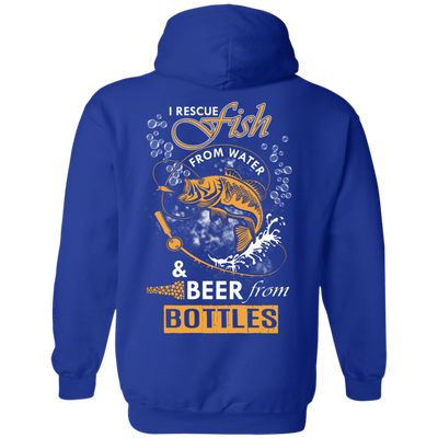 I Rescue Fish From Water Beer From Bottles-T-Shirt & Hoodie-Pullover Hoodie-Royal