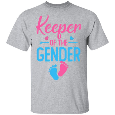 Keeper Of Gender Reveal Party Idea Baby Announcement-T-Shirt & Hoodie-Classic T-Shirt-Sport Grey