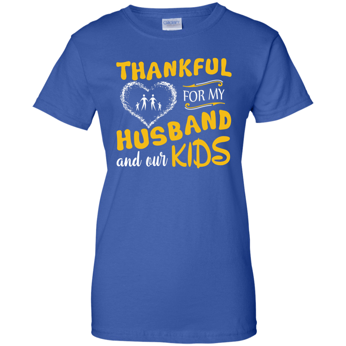 Thankful For My Husband And Our Kids-T-Shirt & Hoodie-Women's T-Shirt-Royal