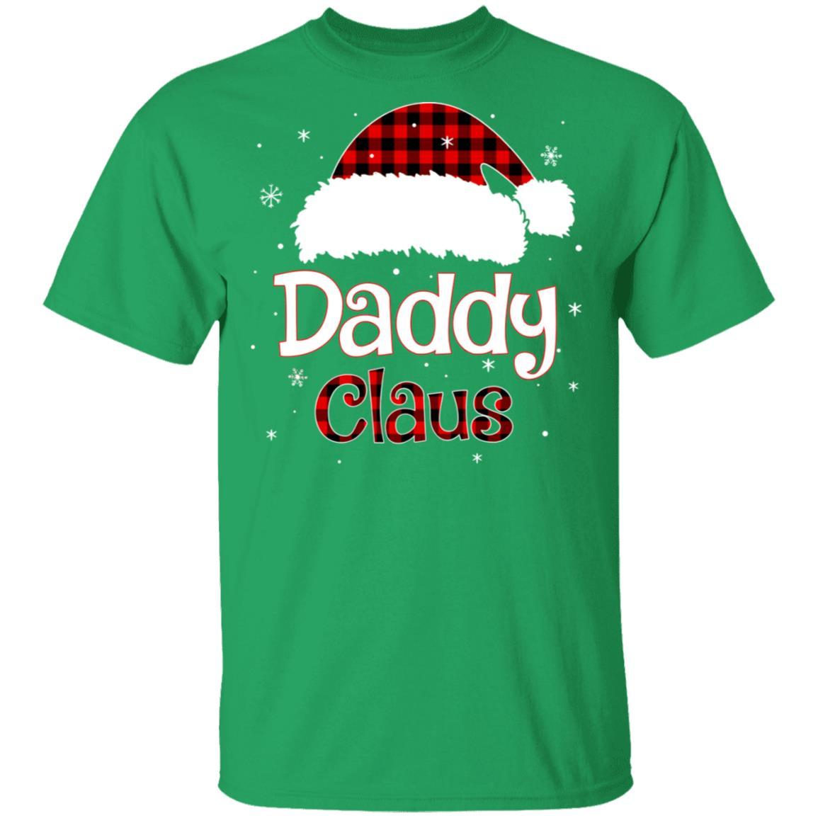 Santa Daddy Claus Red Plaid Family Pajamas Christmas Gift-T-Shirt & Sweatshirt-Classic T-Shirt-Irish Green