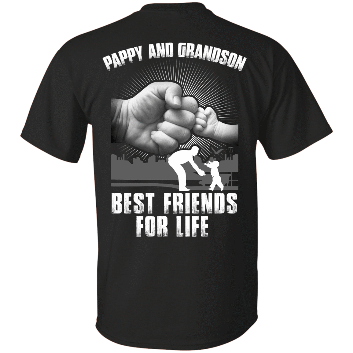 Pappy And Grandson Best Friends For Life-T-Shirt & Hoodie-Classic T-Shirt-Black