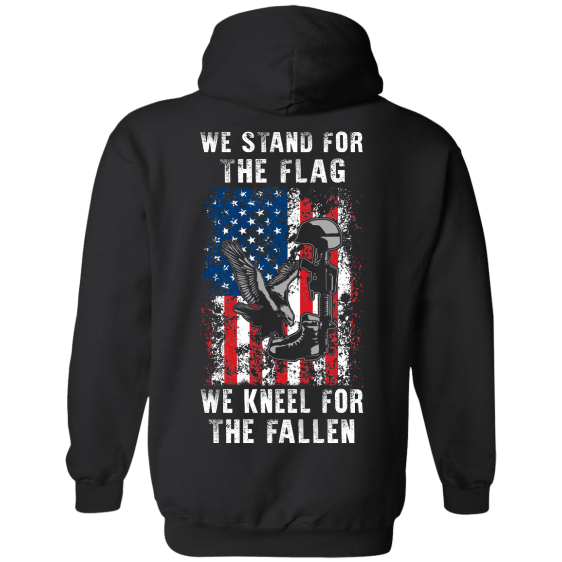 We Stand For The Flag-T-Shirt & Hoodie-Pullover Hoodie-Black