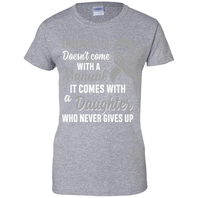 Encephalitis Awareness Daughter Warrior Gifts-T-Shirt & Hoodie-Women's T-Shirt-Sport Grey