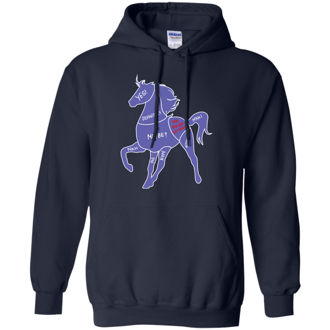 Proper way to pet a Horse lover-T-Shirt & Hoodie-Pullover Hoodie-Navy