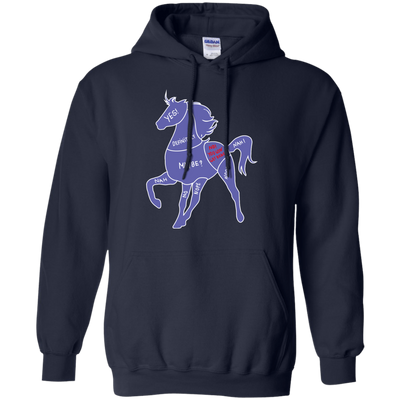 Proper way to pet a Horse lover-T-Shirt & Hoodie-Pullover Hoodie-Navy
