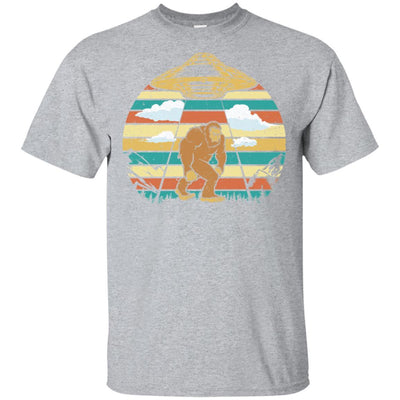 Vintage Retro Classic Bigfoot UFO Believe Gift-T-Shirt & Hoodie-Classic T-Shirt-Sport Grey