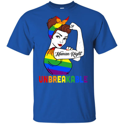 Lady Human Right Unbreakable Rainbow LGBT Pride Month-T-Shirt & Hoodie-Youth T-Shirt-Royal