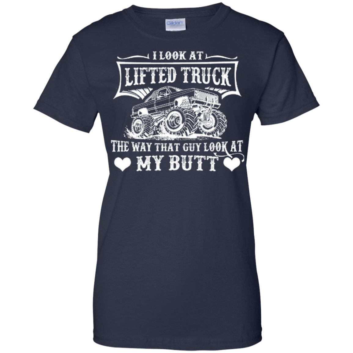 I Look At Lifted Truck-T-Shirt & Hoodie-Women's T-Shirt-Navy