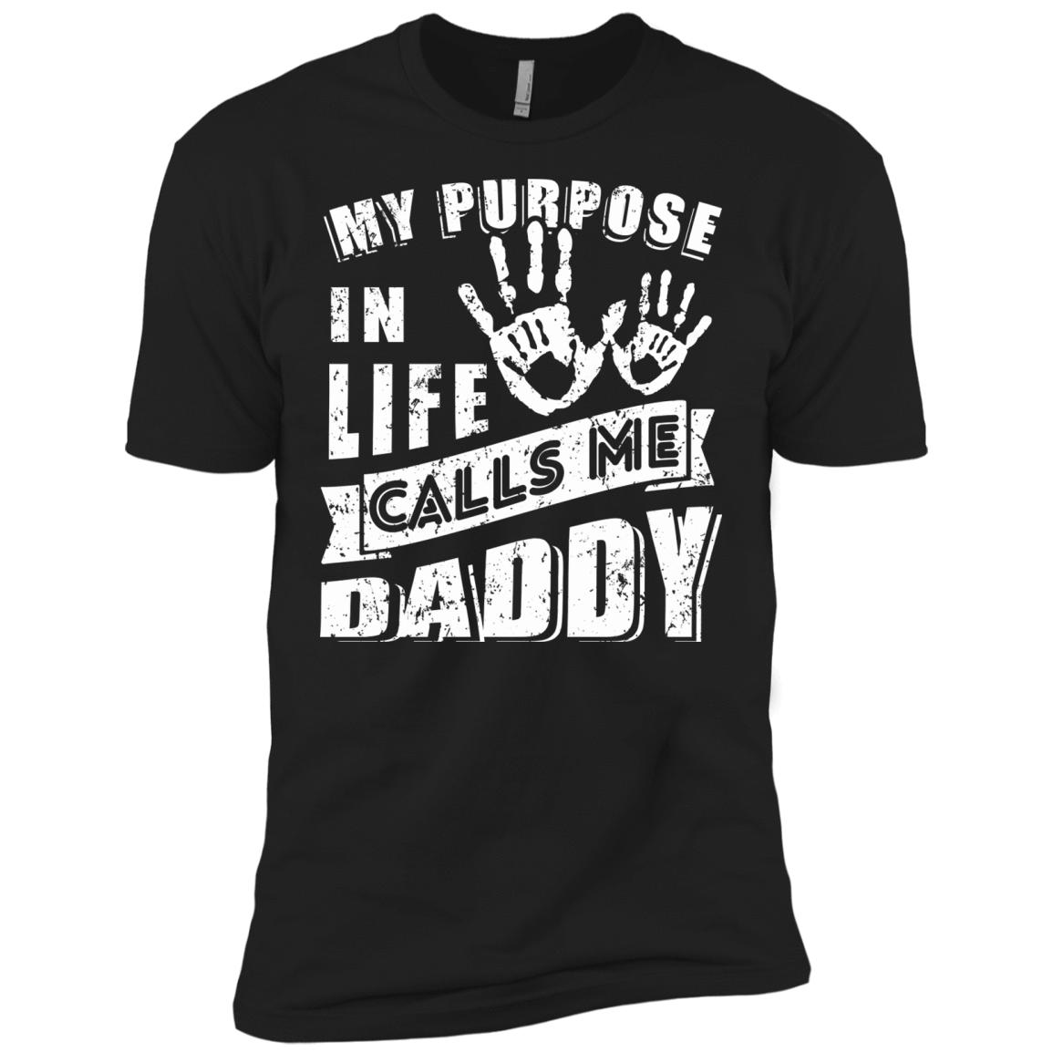My Purpose In Life Calls Me Dad-T-Shirt & Hoodie-Premium T-Shirt-Black