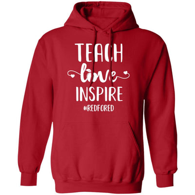 Teach Love Inspire Red For Ed-T-Shirt & Hoodie-Pullover Hoodie-Red