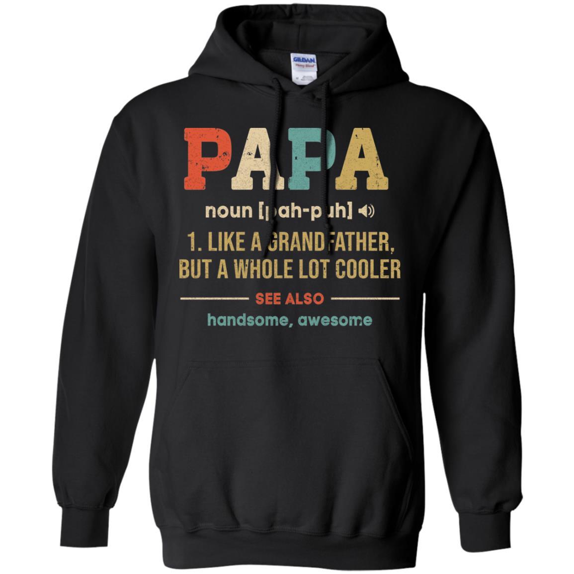Vintage Papa Gifts Grandpa Definition Fathers Day-T-Shirt & Hoodie-Pullover Hoodie-Black