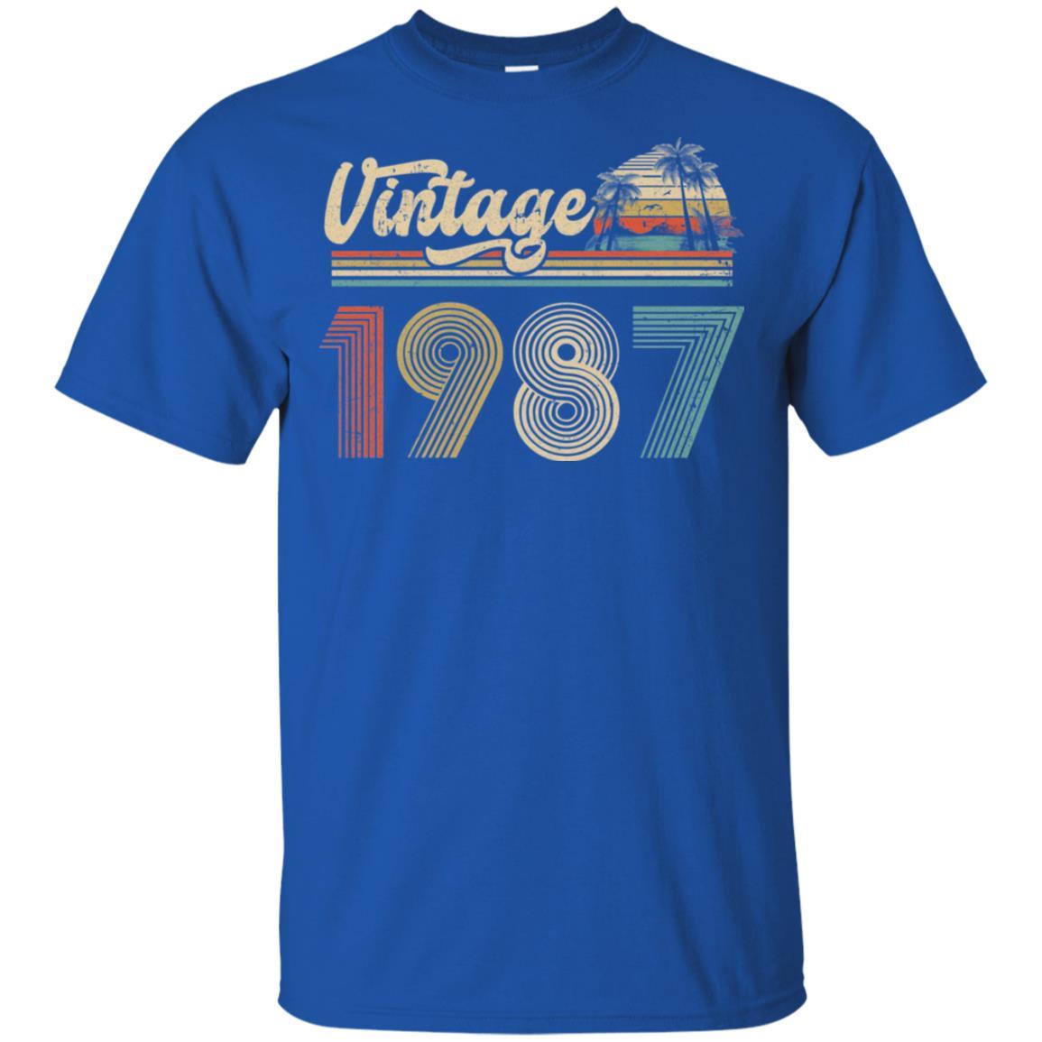 34th Birthday Gift Vintage 1987 Classic-T-Shirt & Hoodie-Classic T-Shirt-Royal
