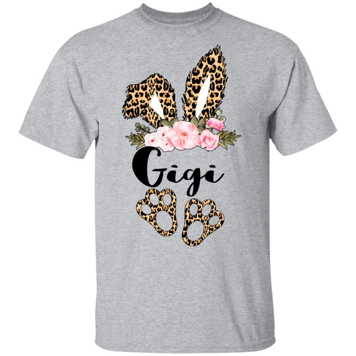 Flower Leopard Bunny Gigi Easter Day Women Gifts-T-Shirt & Hoodie-Classic T-Shirt-Sport Grey