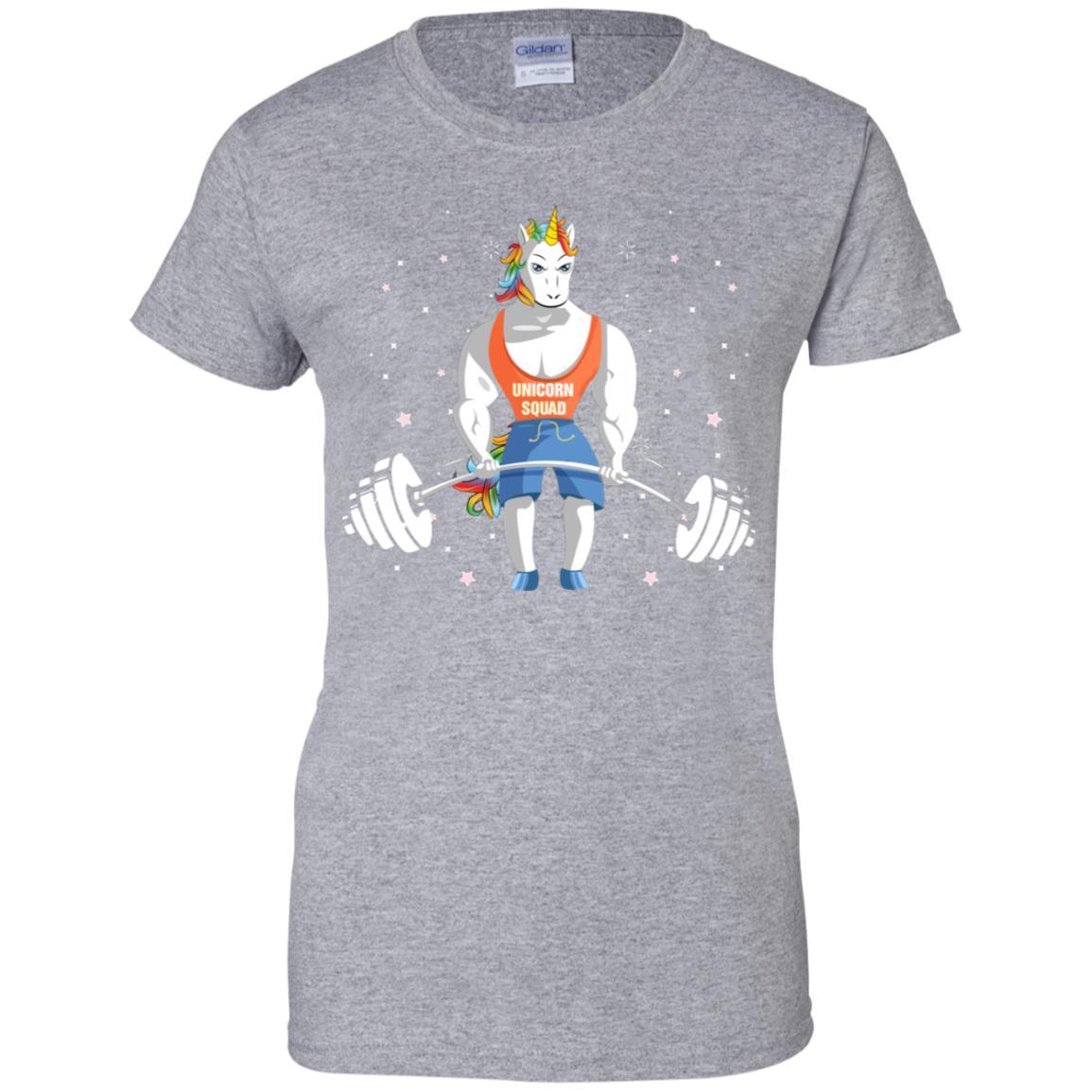 Unicorn Weightlifting Funny Workout Fitness Gym-T-Shirt & Tank Top-Women's T-Shirt-Sport Grey