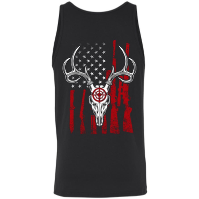 Deer Hunting American Flag-T-Shirt & Hoodie-Unisex Tank-Black