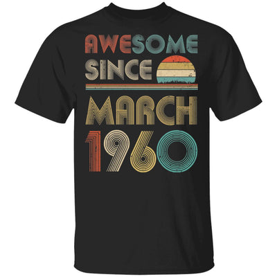 Awesome Since March 1960 Vintage 61th Birthday Gifts-T-Shirt & Hoodie-Classic T-Shirt-Black
