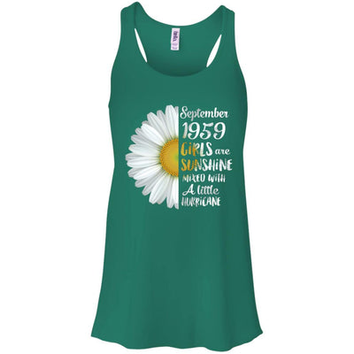 September Girls 1959 62th Birthday Gifts-T-Shirt & Tank Top-Women's Flowy Racerback Tank-Kelly Green
