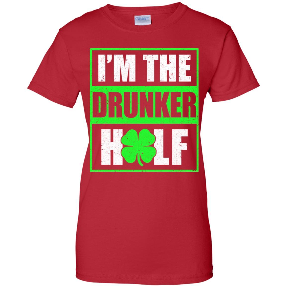 Funny I'm The Drunker Half St Patricks Day-T-Shirt & Hoodie-Women's T-Shirt-Red