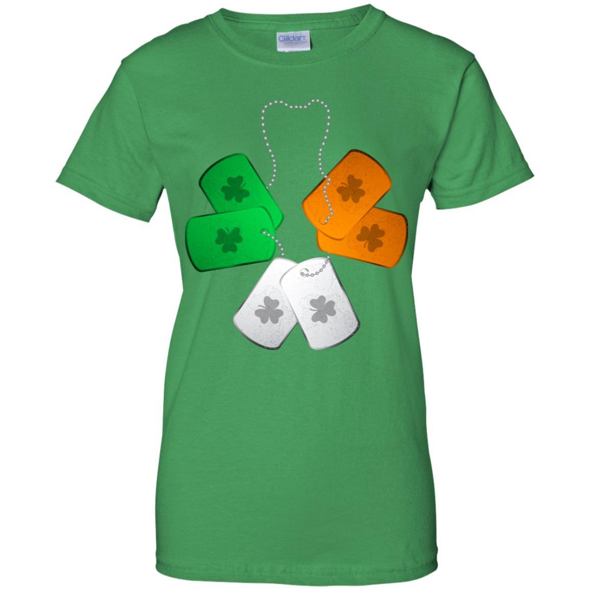 Shamrock Dogtag Soldier Army St Patrick's Day-T-Shirt & Hoodie-Women's T-Shirt-Irish Green