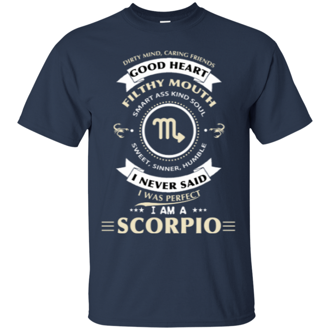 I'm A Scorpio-T-Shirt & Hoodie-Classic T-Shirt-Navy